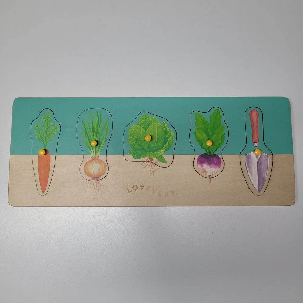 Lovevery Wooden Vegetable Garden Puzzle Board Educational‎ Toy